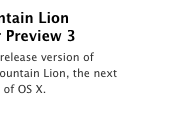 Apple rilascia OS X Mountain Lion Developer Preview 3 per gli sviluppatori