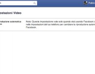 Facebook auto-play: disattivare la riproduzione automatica dei video