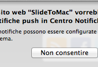 Attiva le notifiche push di SlideToMac su OS X