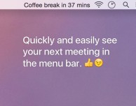 Next Meeting: gli eventi del calendario visualizzati nella barra dei menu del Mac