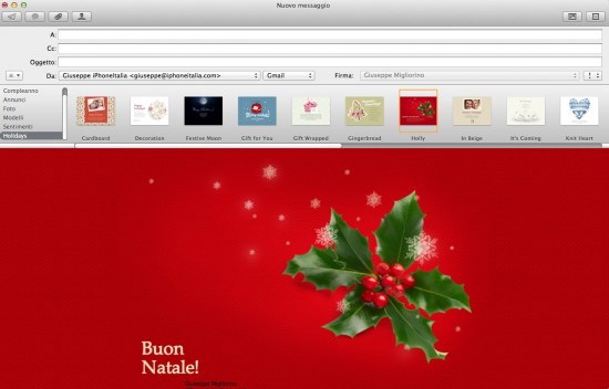 Mail Di Buon Natale.Inviare Gli Auguri Di Natale Con Mail E Mac Guida Mac Iphone Italia
