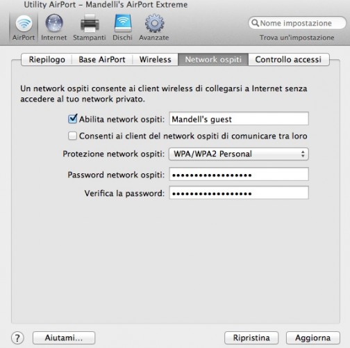 apple airport extreme default ip
