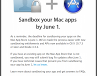 Da oggi tutte le app su Mac App Store dovranno implementare il Sandbox