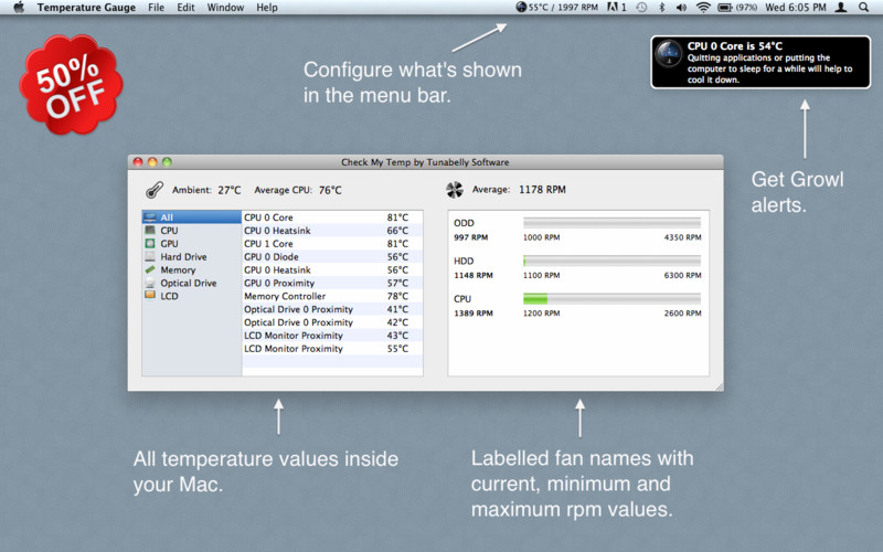 Temperature Gauge, monitorare la temperatura e la velocità delle