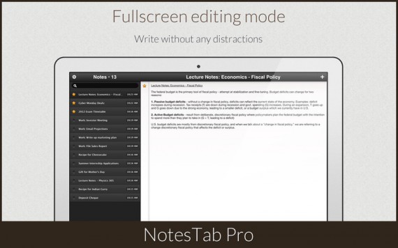 NotesTab Pro Mac pic1