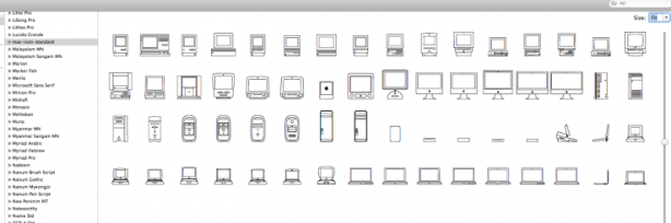 Apple-font-Mac-models