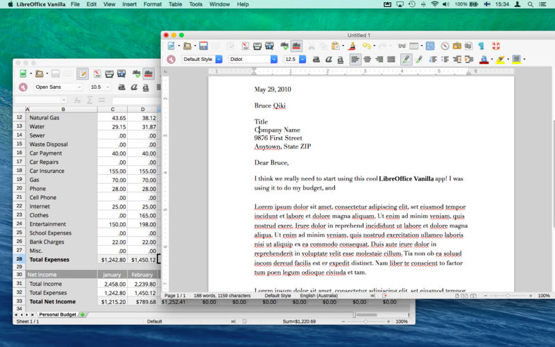 Libre office pour mac catalina