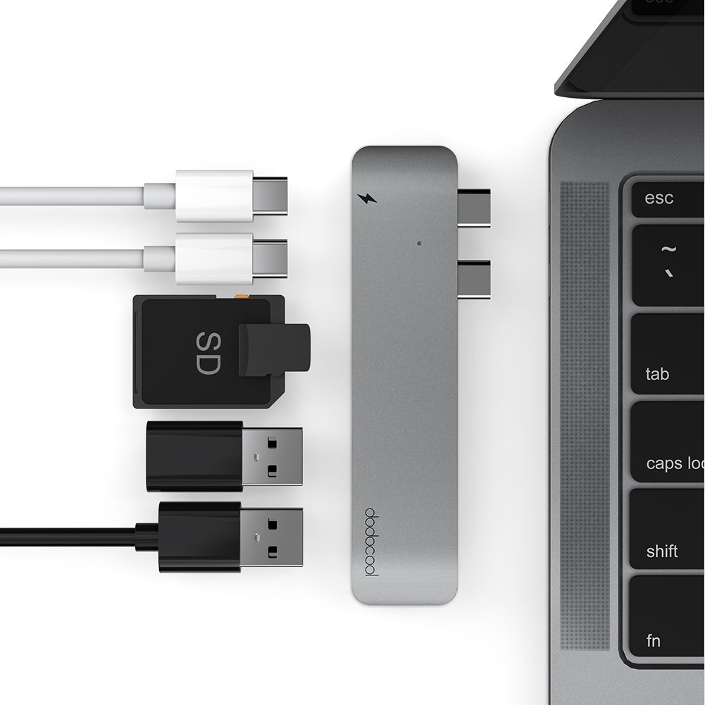 lettore di schede SD USB C adattatore per schede SD con doppio slot per schede per iPhone 15 Pro iPad Mac MacBook laptop Android USB-C/TypeC visualizzatore di telecamere ad alta velocità lettore