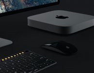 Concept: Mac mini insieme ad Apple Display e Magic Keyboard con Touch ID