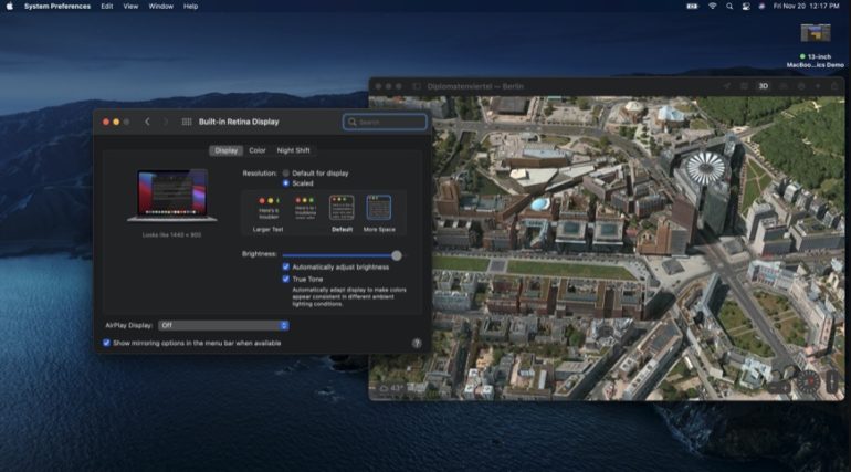 mac m1 risoluzione schermo